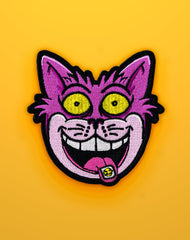 We're All Mad Here Cheshire Cat with Acid Tab Iron on Patch @ Platypus UK Streetwear Clothing
