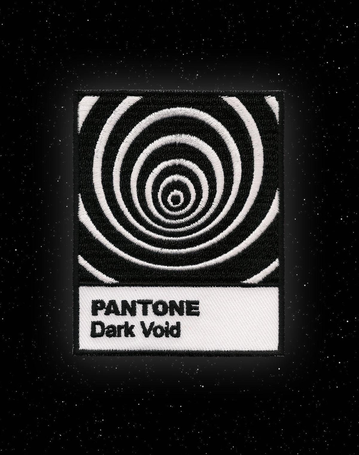 Optical illusion Pantone Dark Void Parody Iron on Patch Design | Platypus Streetwear