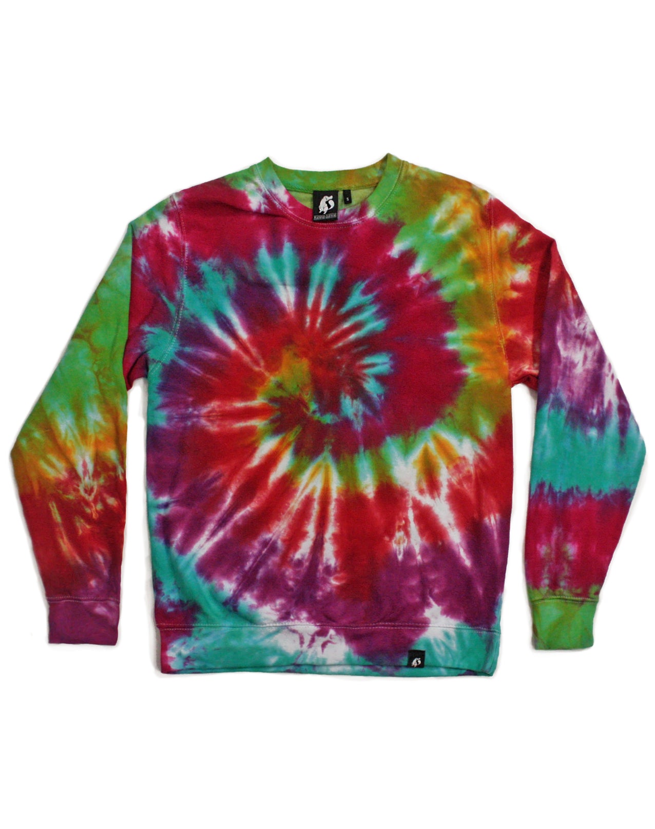 Tie Dye Rainbow Multi Spiral Sweatshirt - Size S
