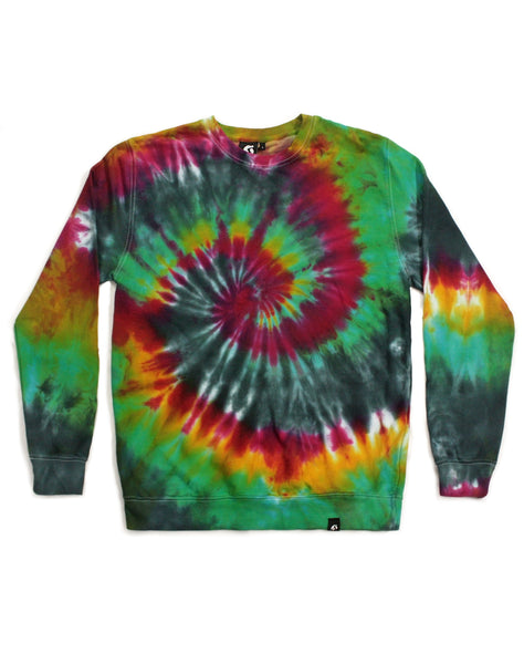 Tie Dye Multi Rainbow Spiral Sweatshirt - Size L