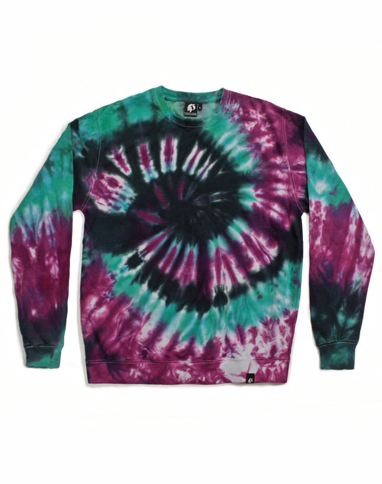 Tie Dye Purple and Blue Spiral Sweatshirt - Size XL