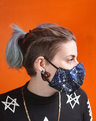 Glow in the Dark Constellation Fitted Fabric Face Mask