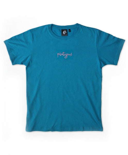 Platypus Mini Signature - Blue & Pink Embroidered T-Shirt