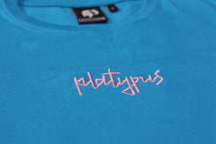 Platypus Mini Signature - Blue & Pink Embroidered T-Shirt
