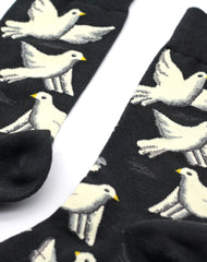 Close up of dove art socks best independent accessory brand Platypus UK 