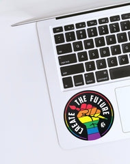 Creative revolution Gay Lesbian Trans Pride Designer Punk Vinyl Sticker for laptop