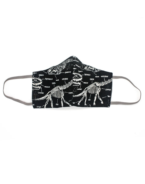 Dinosaur skeletons emo goth alt pattern adult face mask