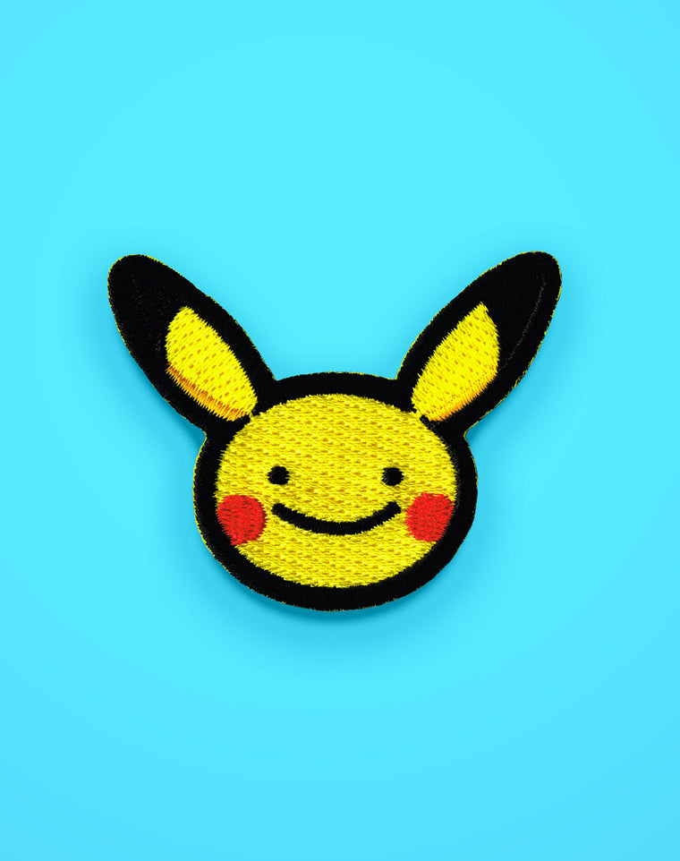 Ditto Face Pikachu Iron-on Patch