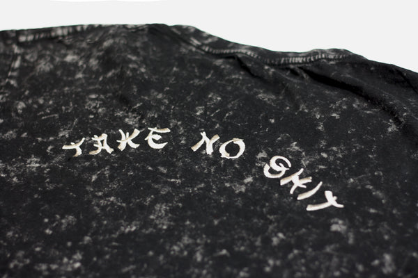 Do No Harm Embroidered Acid Wash T-Shirt