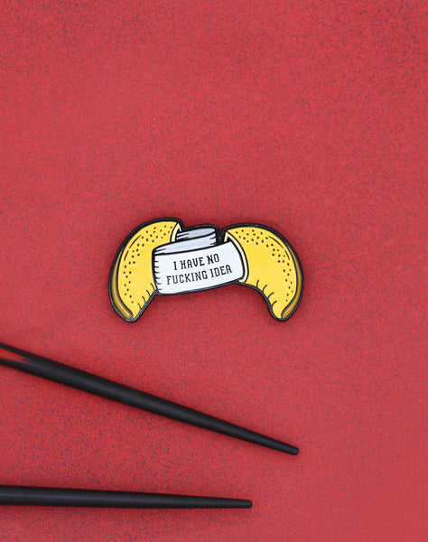 Fortune cookie asiain snack food soft enamel pin badge