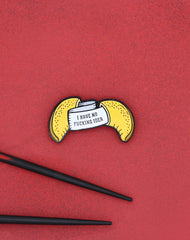 Fortune cookie asiain snack food soft enamel pin badge