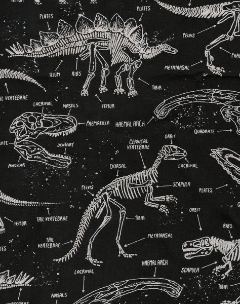 gothy cool grunge pattern glow in the dark dinosaur print