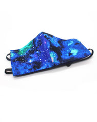 Designer Galaxy pattern unisex fabric eco face mask folded