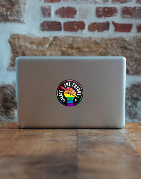 LGBTQ Pride UK Artist Protest Waterproof Decal Sticker for macbook