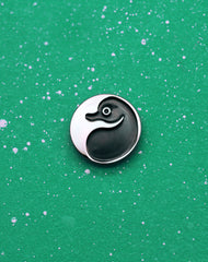 Silver Platypus Yin Yang Metal Enamel Pin Badge Independent Streetwear brand