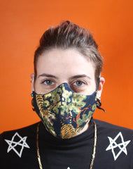 Alternative Unisex Metallic Japanese Tiger Fitted Fabric Masks 