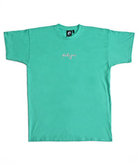 Platypus Mini Signature Streetwear mint and Pink Embroidered T-Shirt 