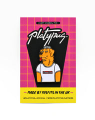Mr peanutbutter enamel pin badge Platypus packaging good boy supreme parody