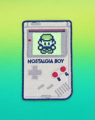 Nostalgia boy game boy parody design Iron-on Patch by Maxine Abbott