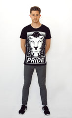 Full Model image of Left Lion Notts Pride T-shirt