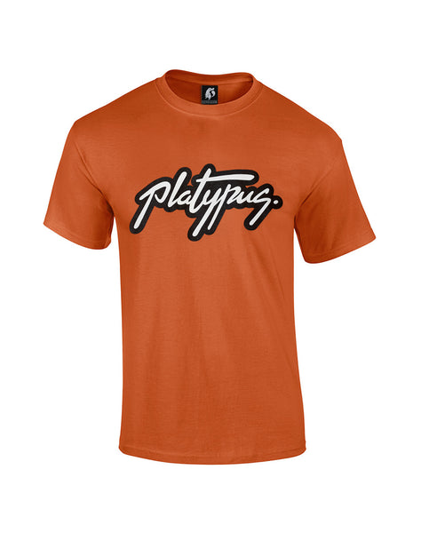 Platypus UK Logo Orange T-Shirt | British Streetwear Clothing
