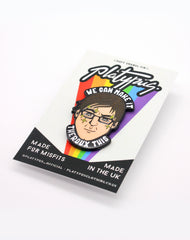Funny Pun Louis Theroux Metal Enamel Pin Badge in Packaging