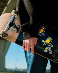 Bad Boy Bart Parody Graffiti Vinyl Stickers on skateboard 