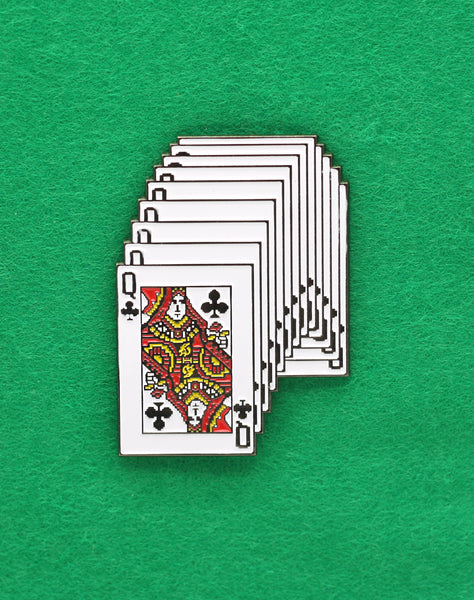 Win 95 Solitaire Old computer graphic design enamel pin by Maxine Abbott Platypus UK 