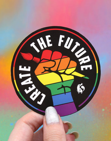 Create the Future Protest Vinyl Sticker