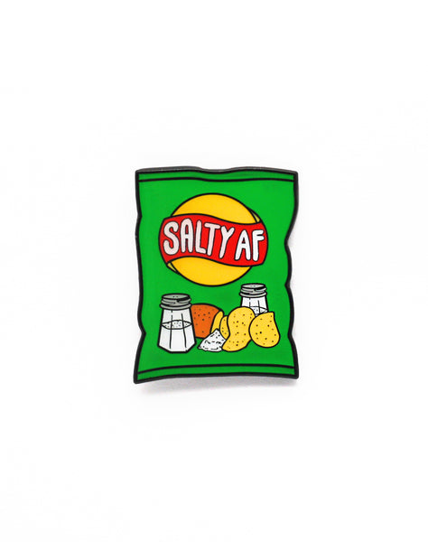 Funny Salt and Vinegar Flavour Crisps Enamel Pin Badge uk