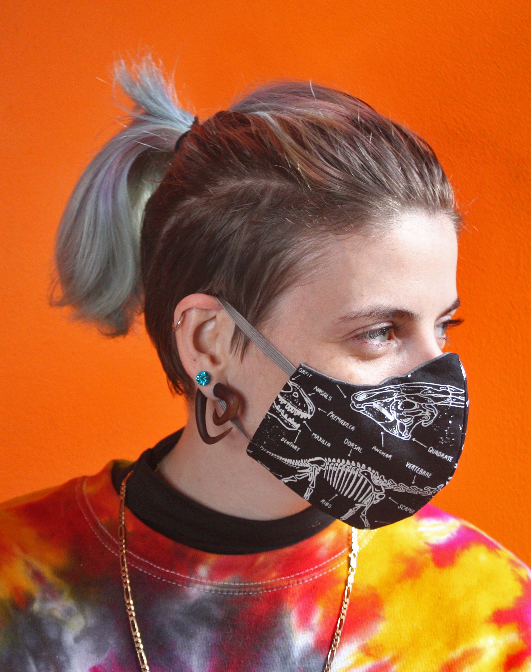 glow in the dark dino bones luxury designer face masks Platypus UK Streetwear