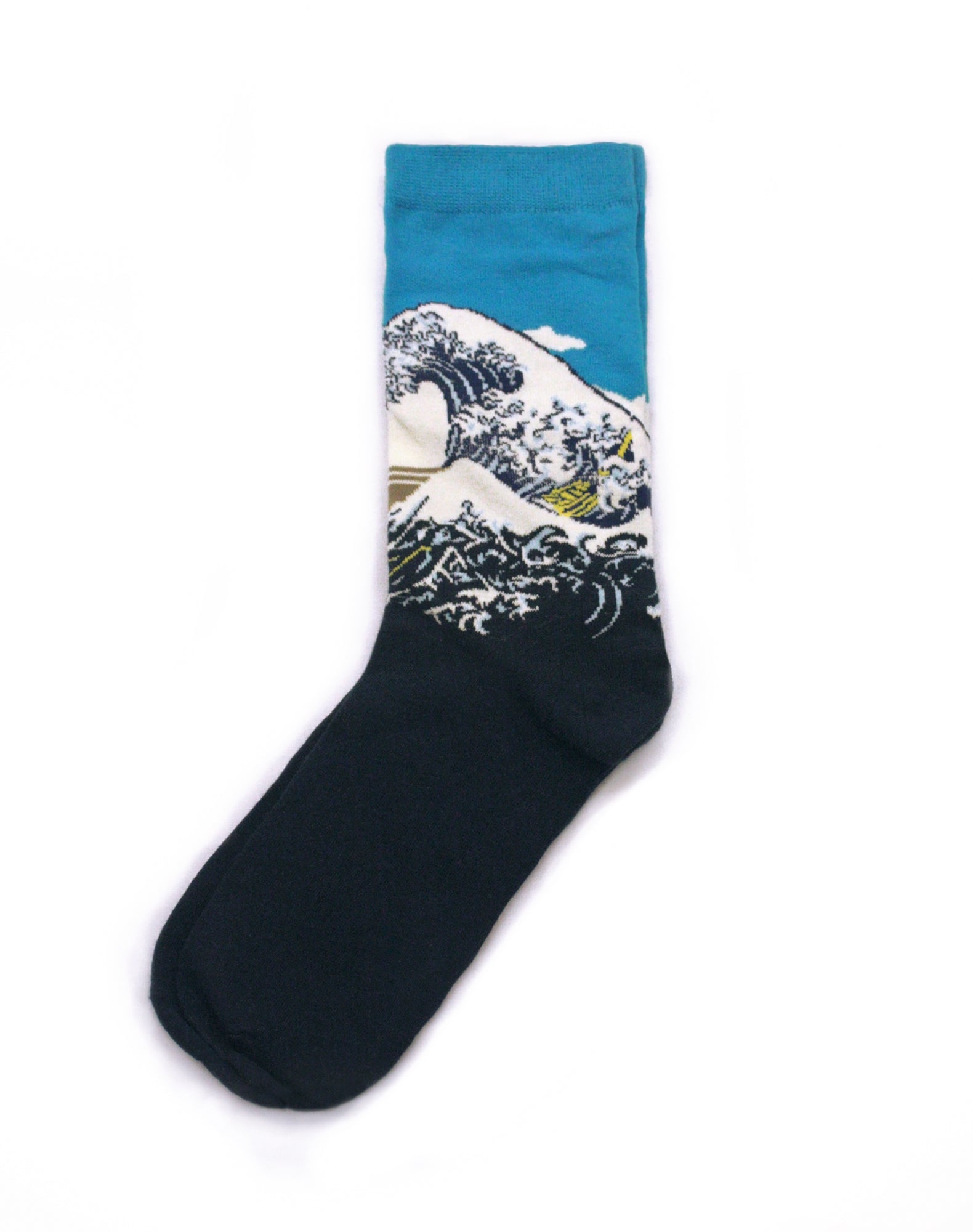 the great wave off kanagawa by katsushika hokusai famous artwork socks on Platypus UK